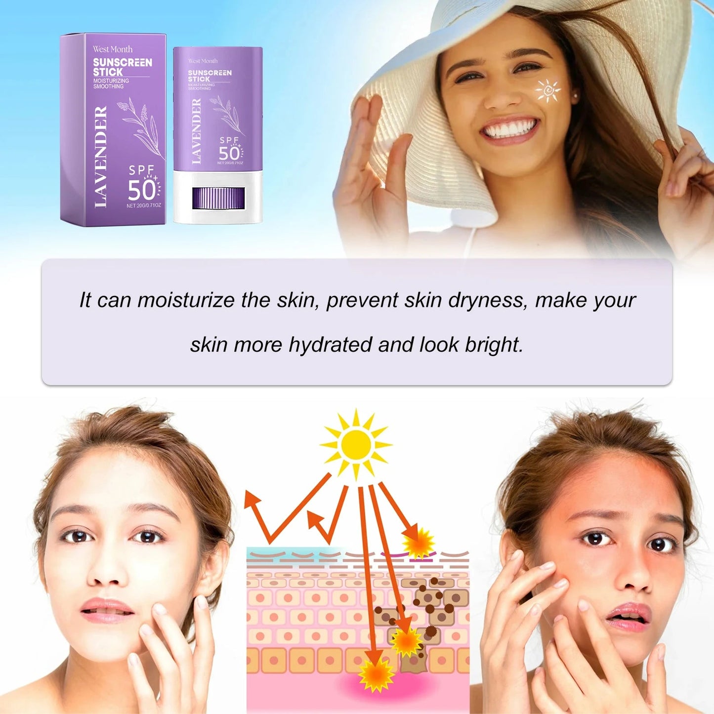 SPF 50 Sun Stick – UV Protection & Hydration RIAZ EXPRESS.COM