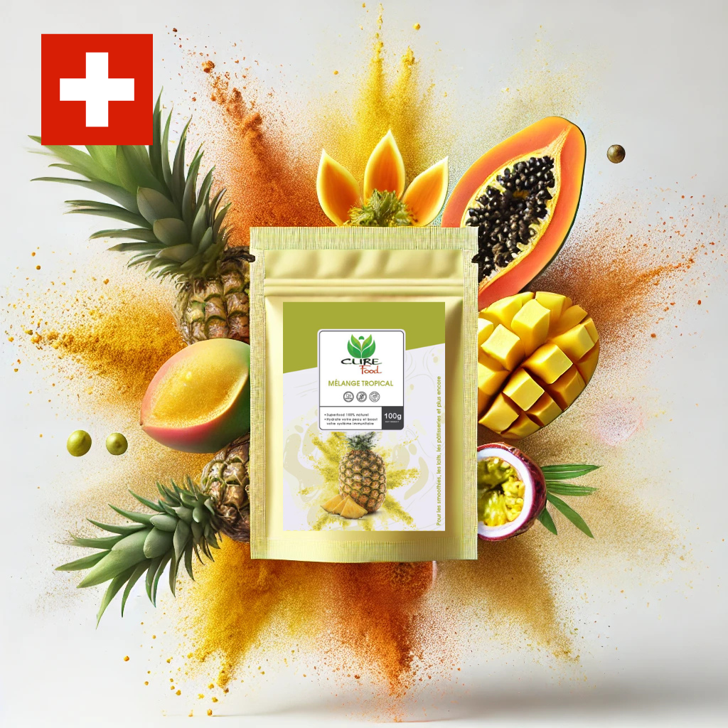 Mélange Tropical Bio – Superfood Mangue, Papaye & Curcuma