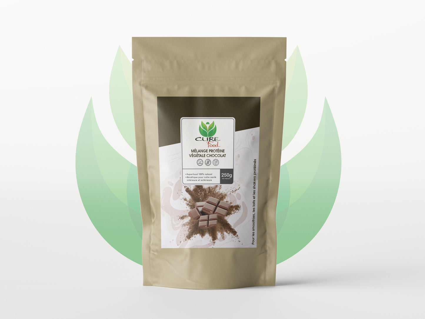 Protéine Végétale Chocolat – Mélange Bio CureFood