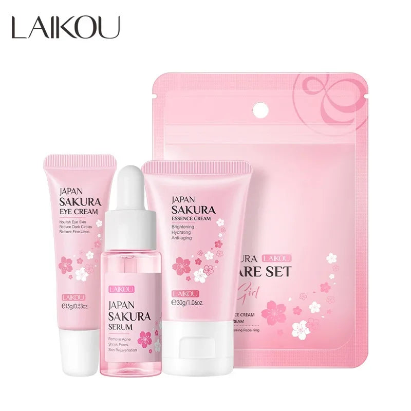LAIKOU Vitamin C Facial Care Set – 3pcs Hydrating & Brightening