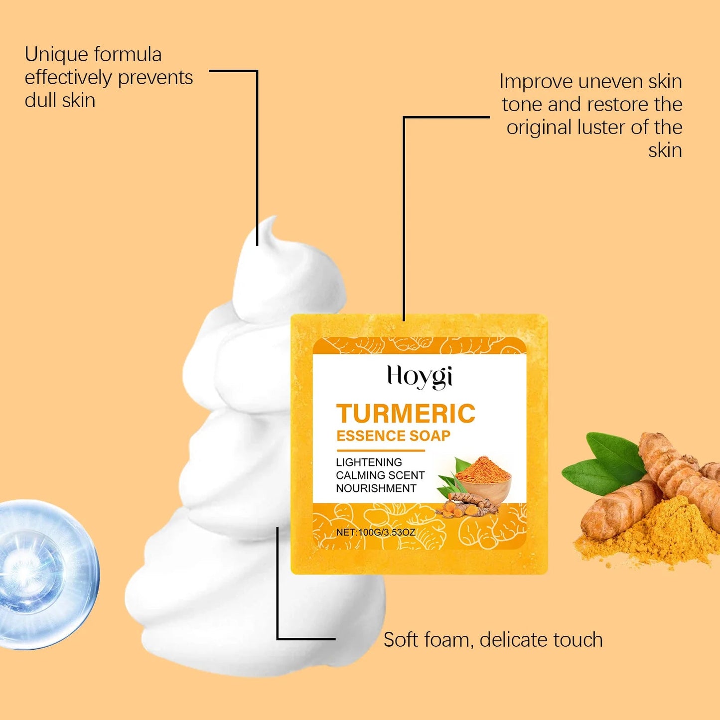 Natural Turmeric Face & Body Bar riazexpress