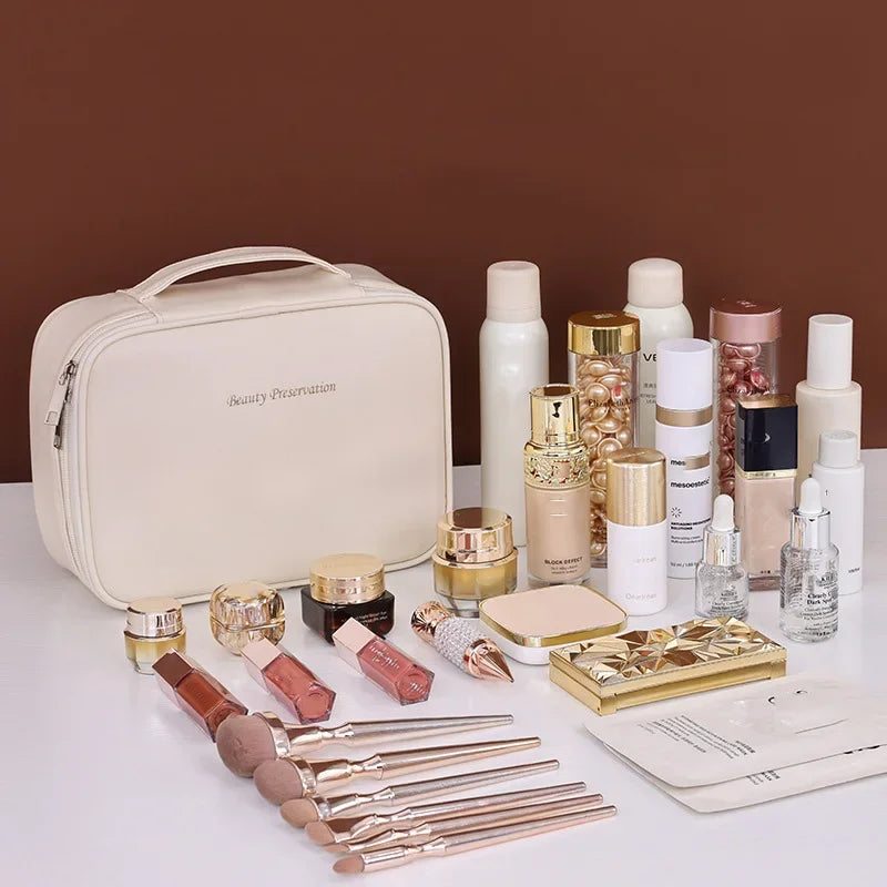 Multi-Layer Waterproof Travel Makeup Organizer for Women