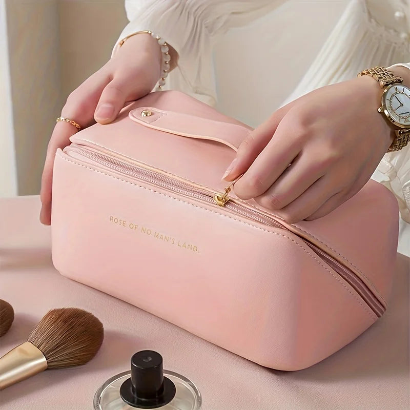 Luxury Women’s Makeup Organizer Bag – Toiletry Kit, Cosmetic Case with Zip Closure for Travel & Daily Use
