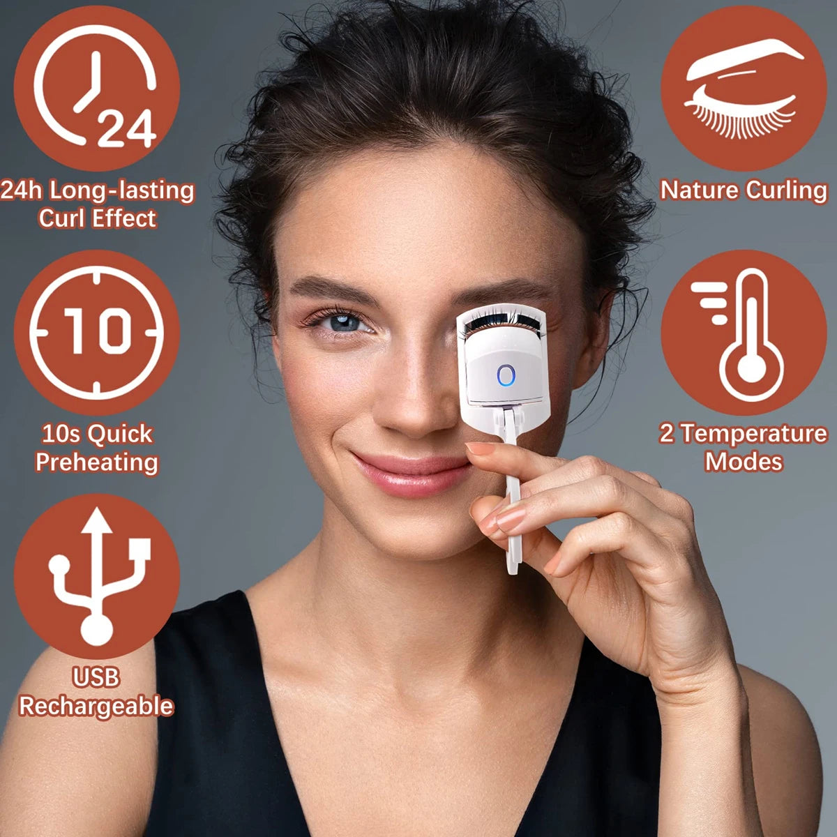 Heated Eyelash Curler – Long-Lasting Lift & Curl for Lashes