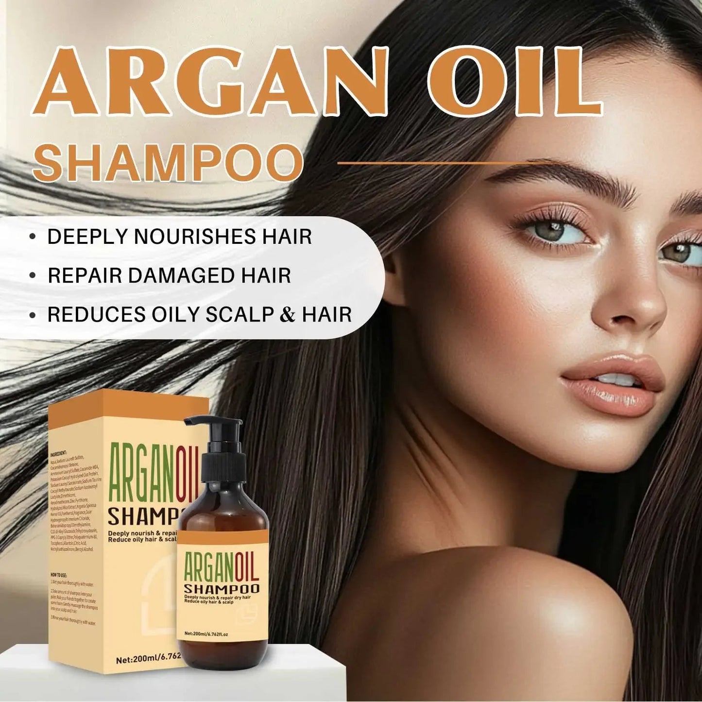 200ml Argan Oil Shampoo & Conditioner riazexpress
