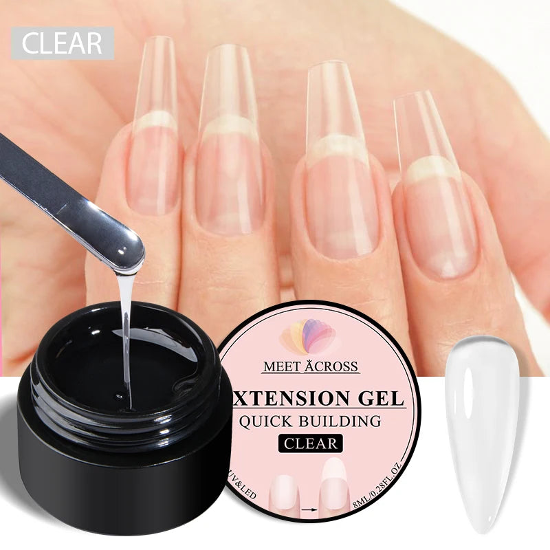 Milk White Extension Gel 8ml – MEET ACROSS Soak Off UV