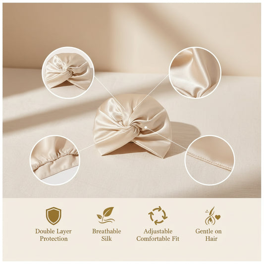 Bonnet Turban en Soie de Mûrier 100 %