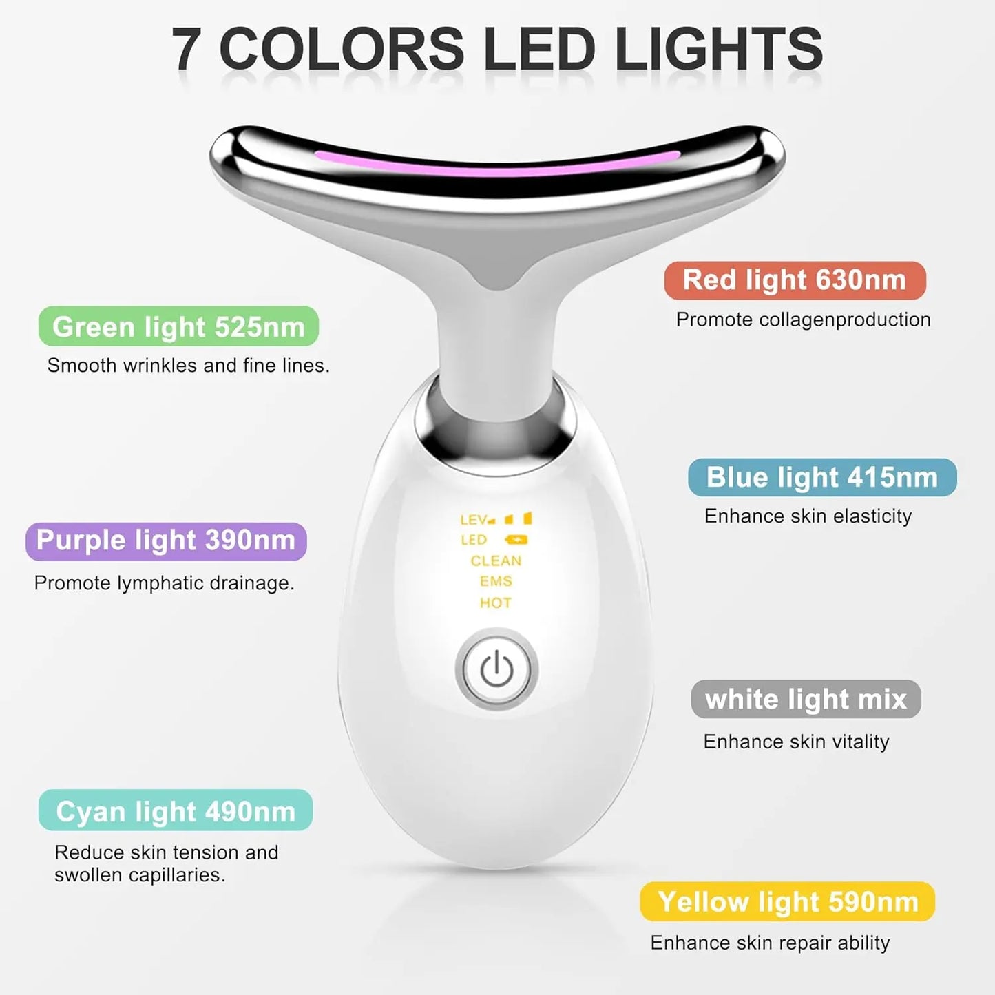 EMS Face & Neck Massager – Photon Therapy Lifting & Slimming Device