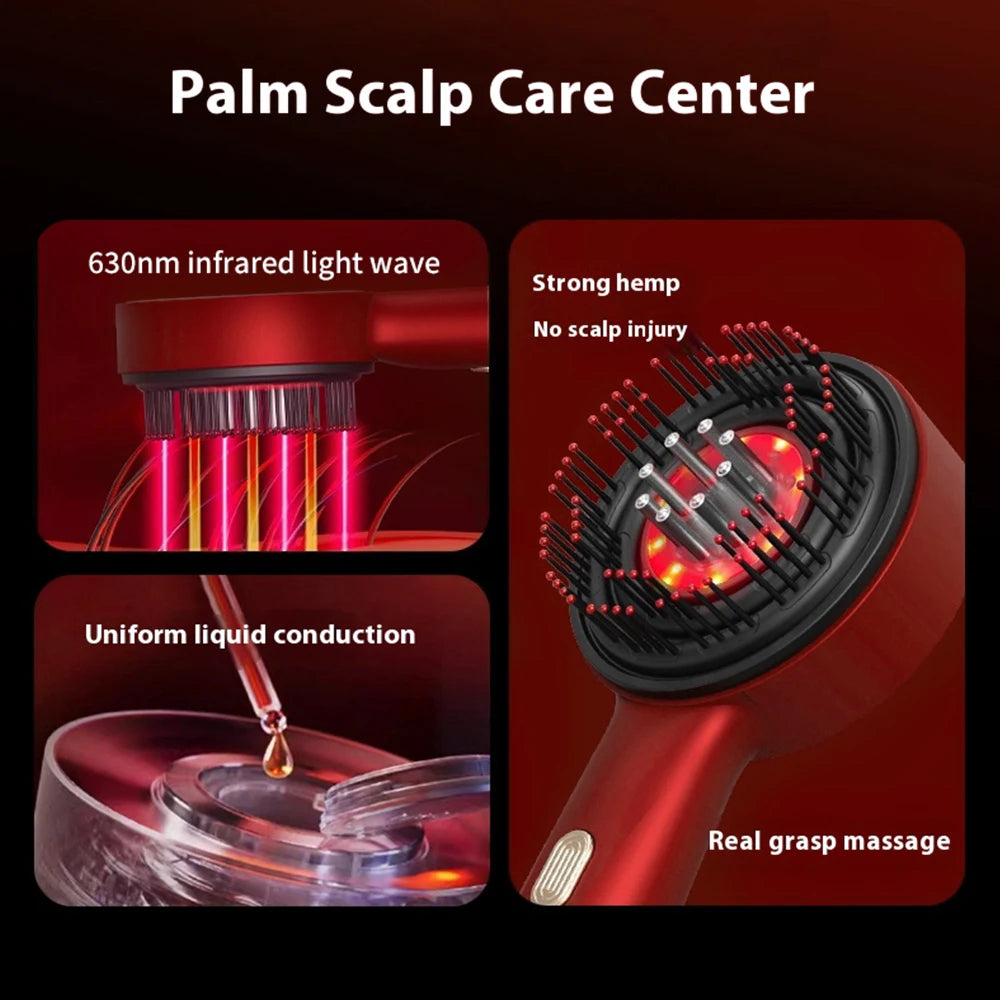 3-in-1 Electric Hair Growth Comb – Red Light Therapy & Scalp Massager