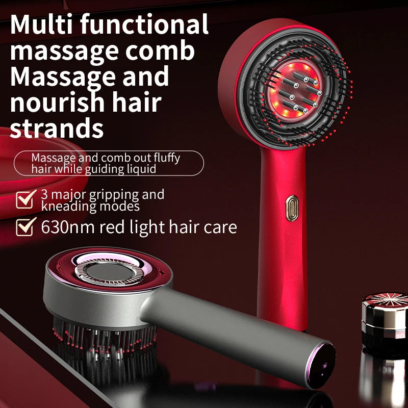 3-in-1 Electric Hair Growth Comb – Red Light Therapy & Scalp Massager