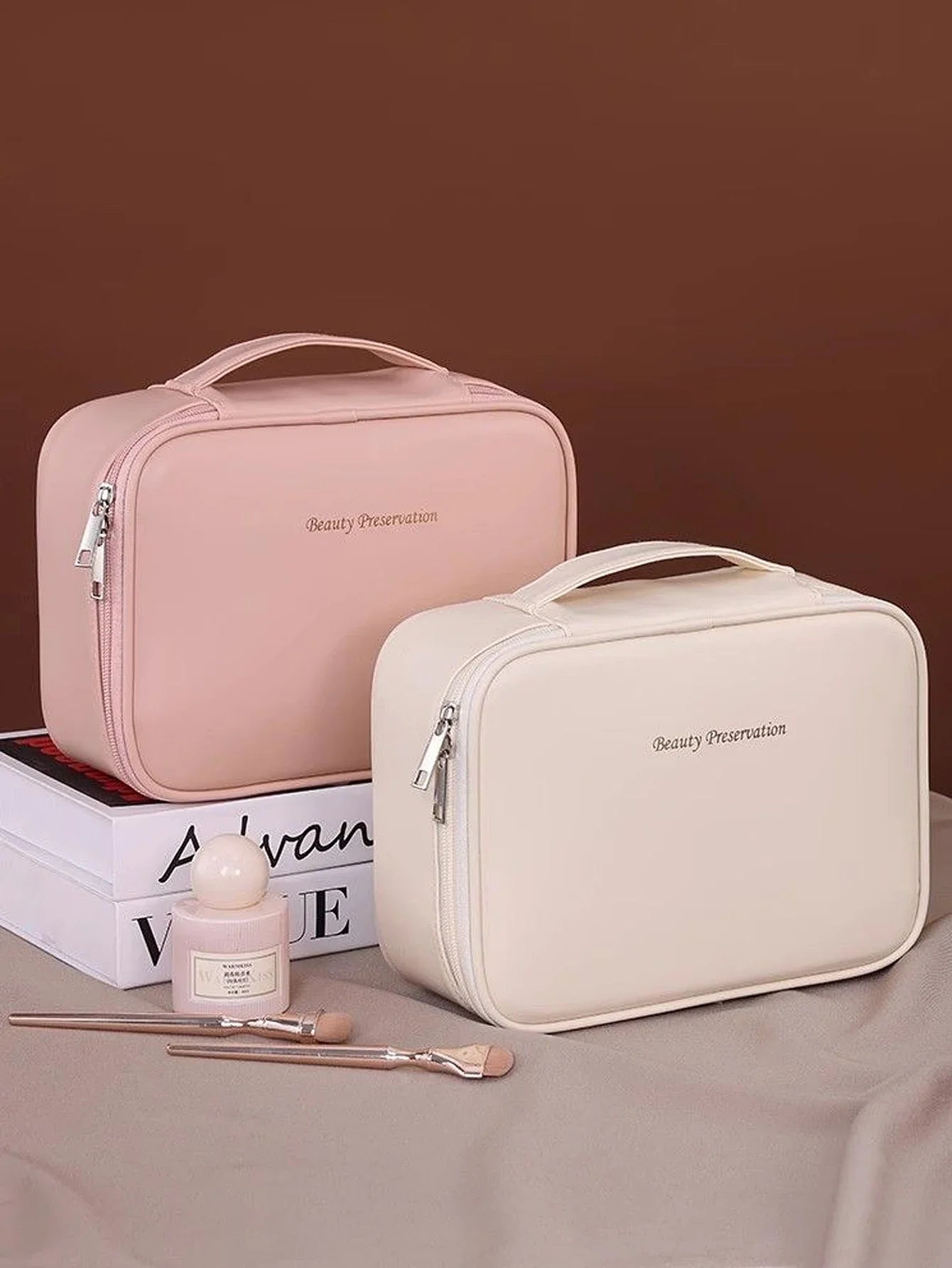 Multi-Layer Waterproof Travel Makeup Organizer for Women