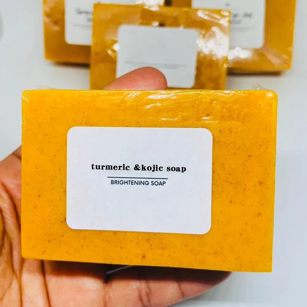 Turmeric & Lemon Soap – 100g Handmade Kojic Acid Face & Body Bar