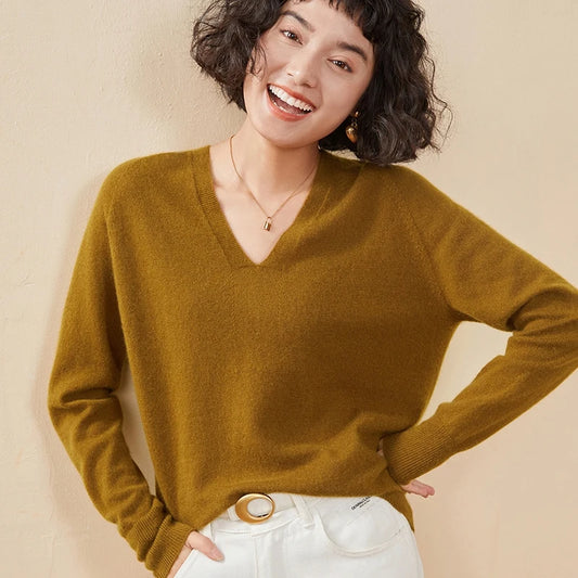 Pure Cashmere V-Neck Sweater