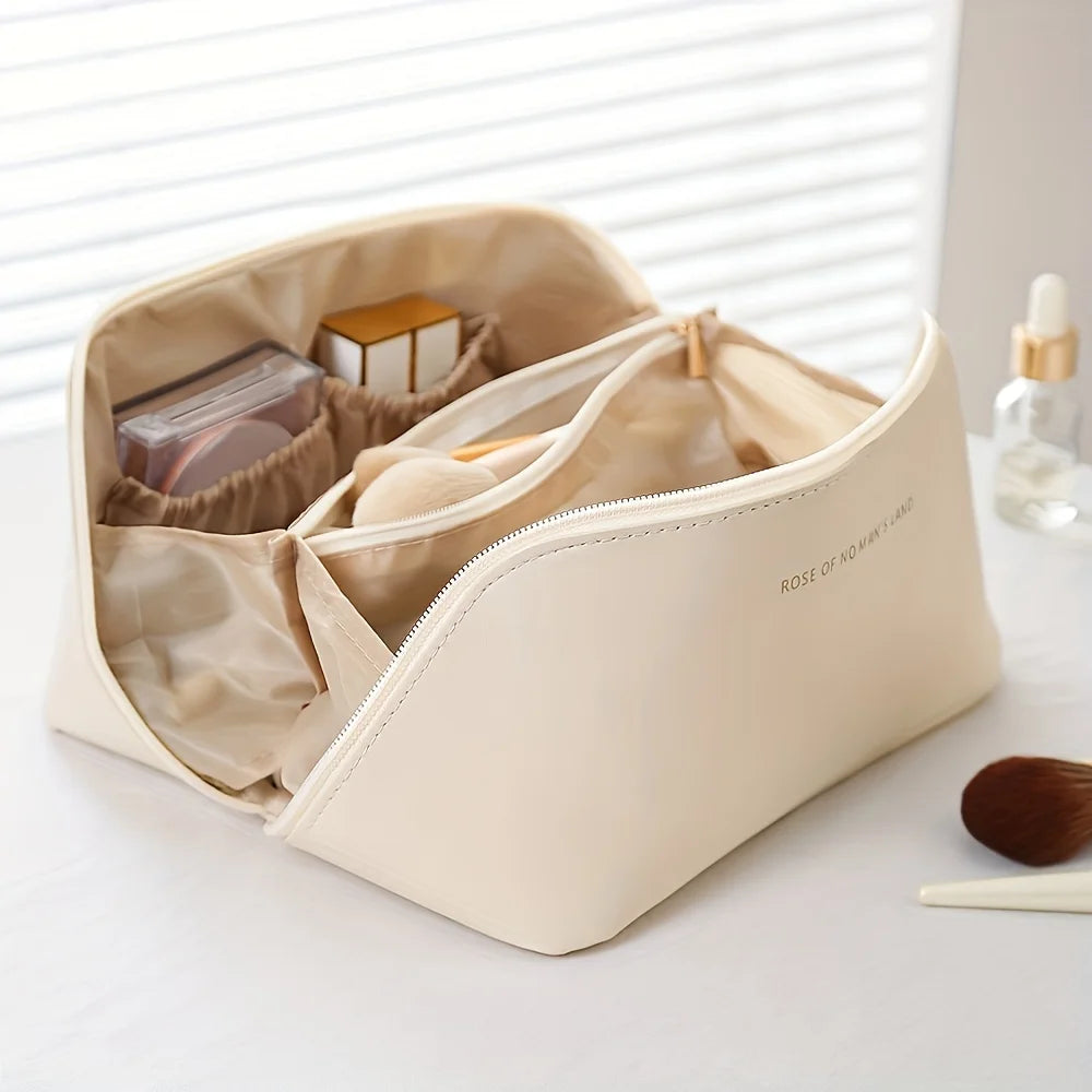 Luxury Women’s Makeup Organizer Bag – Toiletry Kit, Cosmetic Case with Zip Closure for Travel & Daily Use
