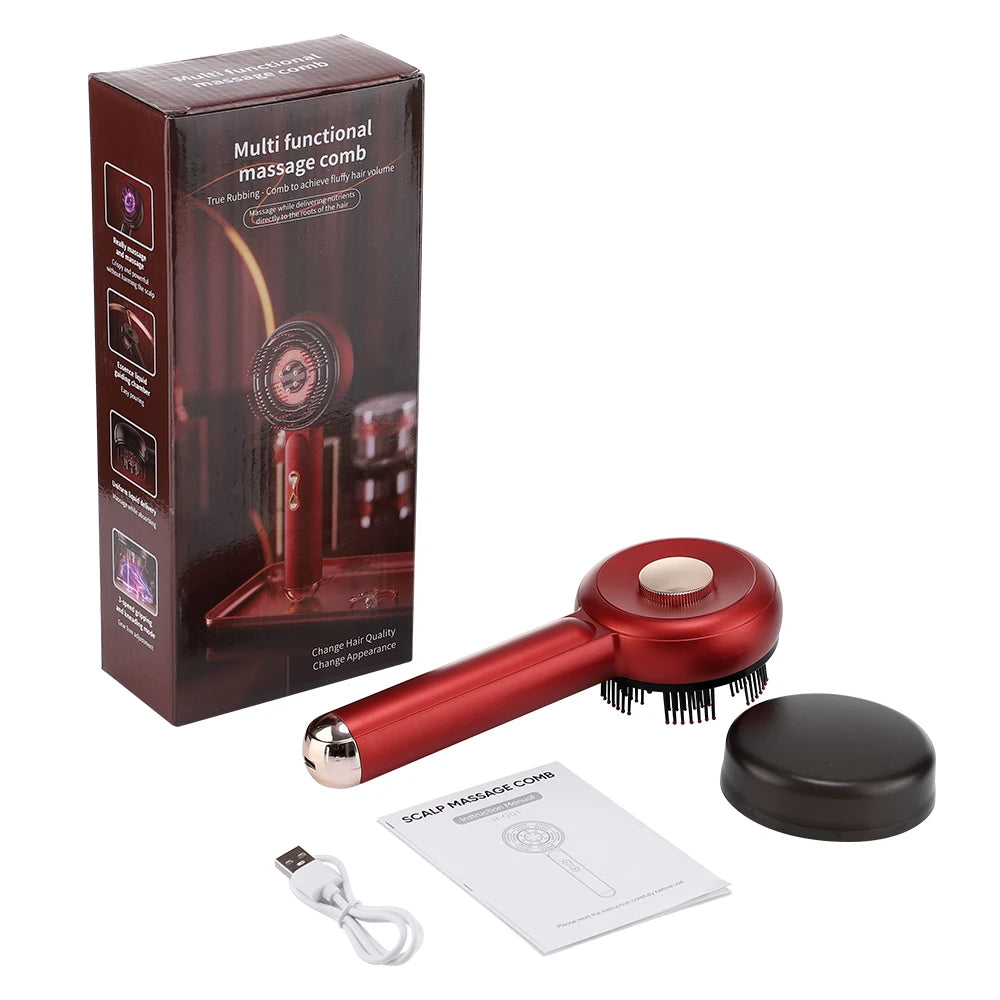 3-in-1 Electric Hair Growth Comb – Red Light Therapy & Scalp Massager