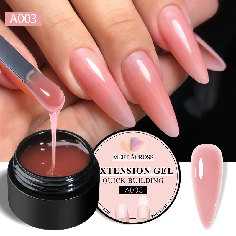 Milk White Extension Gel 8ml – MEET ACROSS Soak Off UV