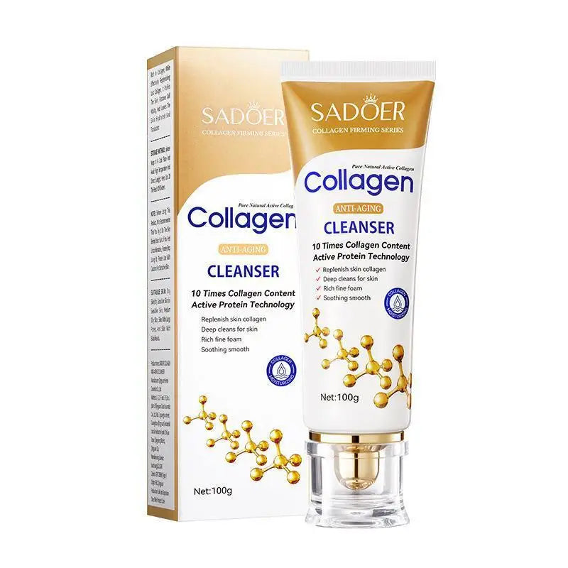 Collagen Skin Care Set – Cleanser, Essence & Face Cream for Deep Hydration