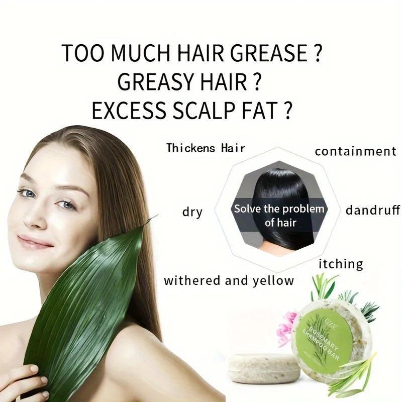 GZE Rosemary Shampoo Bar | Deep Cleansing, Oil Control & Hair Strengthening. RIAZ EXPRESS.COM