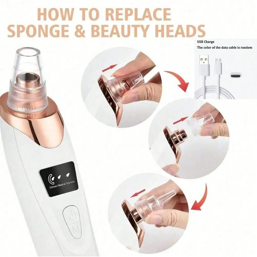 Electric Blackhead Remover – Pore Vacuum & Acne Suction Cleaner