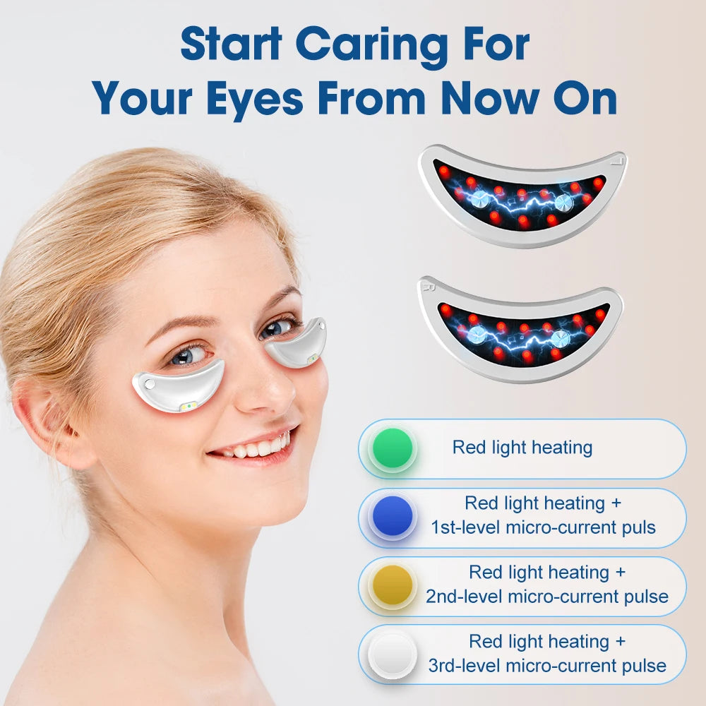 Luxury Microcurrent Eye Massager – Red Light Therapy