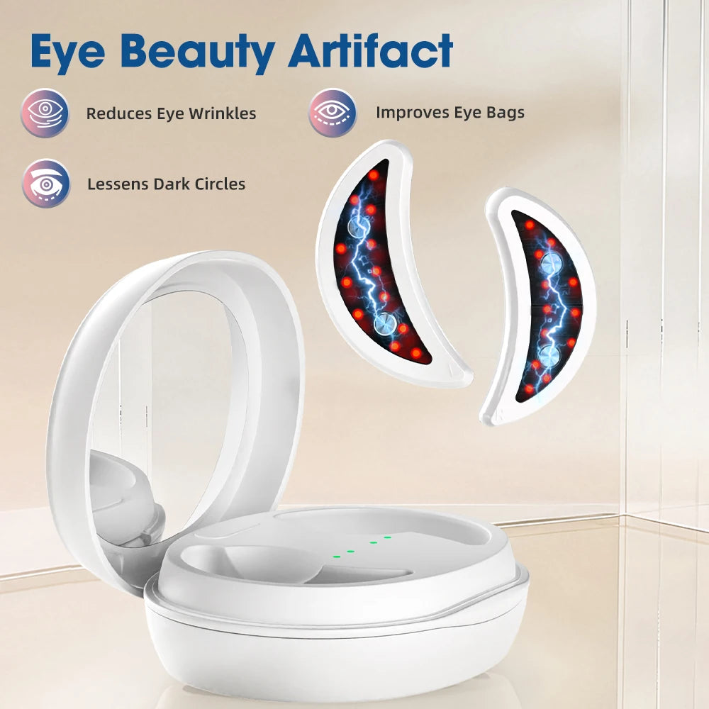 Luxury Microcurrent Eye Massager – Red Light Therapy