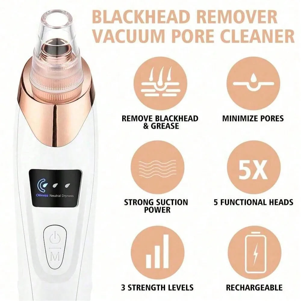 Electric Blackhead Remover – Pore Vacuum & Acne Suction Cleaner