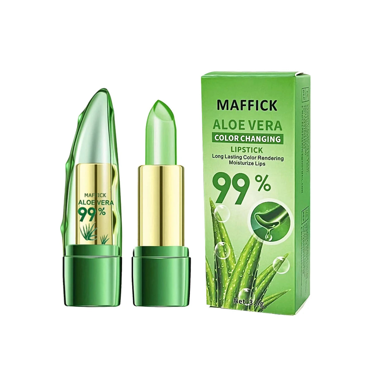 Aloe Vera Lipstick – Long-Lasting, Nourishing Lip Balm with Magic Temperature Color RIAZ EXPRESS.COM