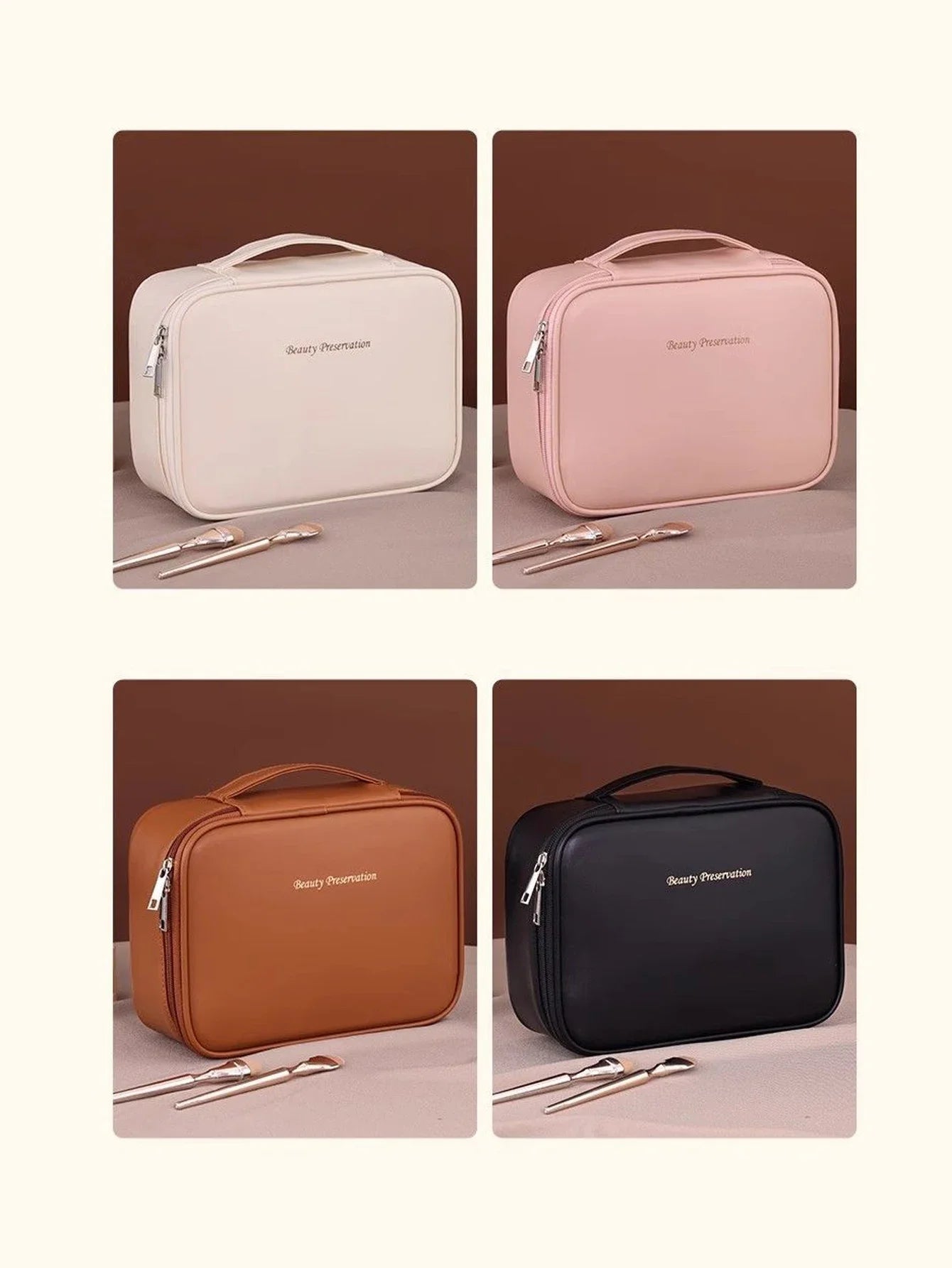 Multi-Layer Waterproof Travel Makeup Organizer for Women