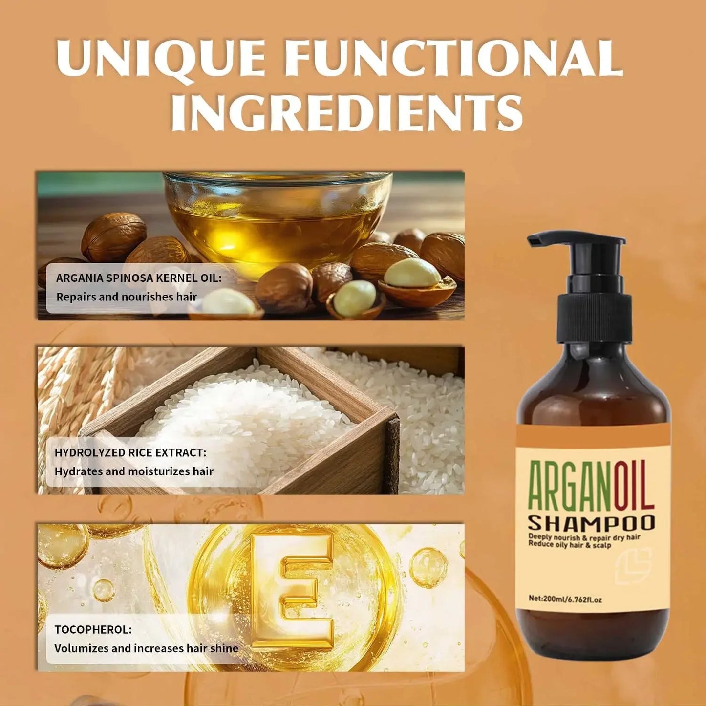 200ml Argan Oil Shampoo & Conditioner riazexpress