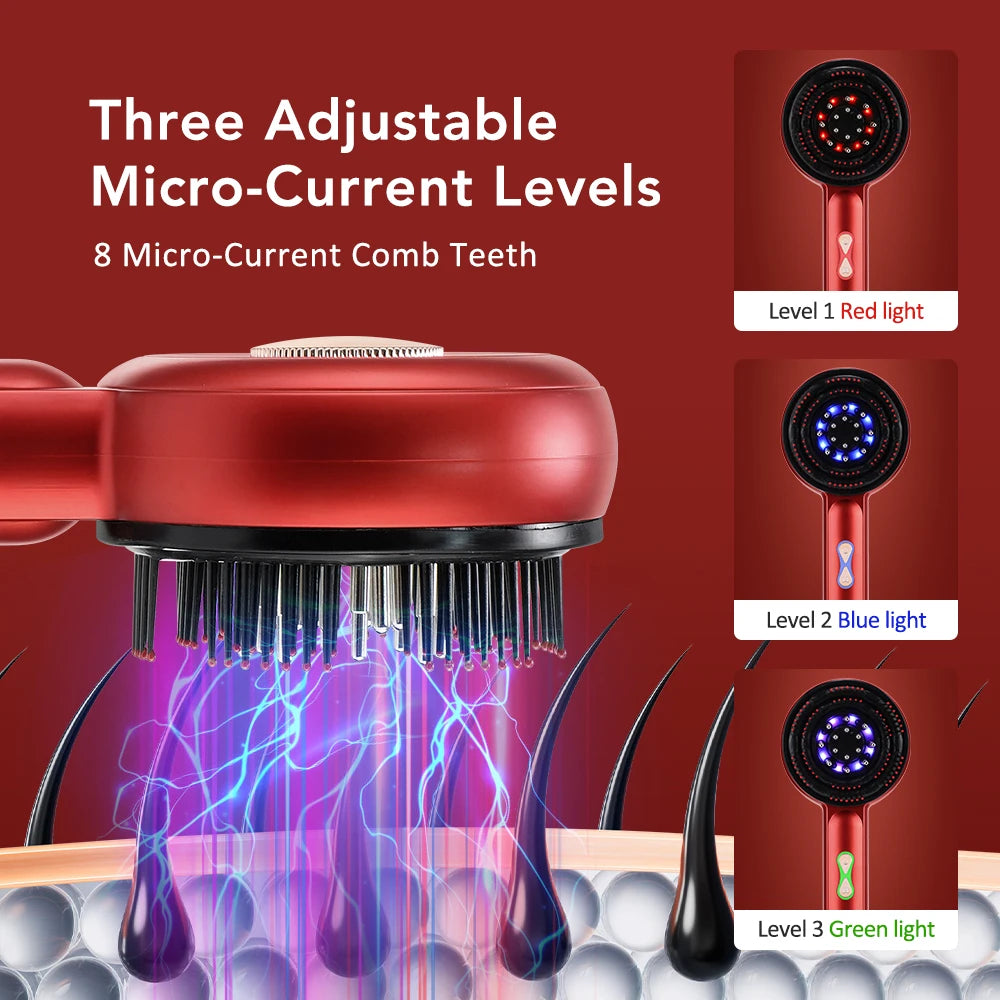 3-in-1 Electric Hair Growth Comb – Red Light Therapy & Scalp Massager