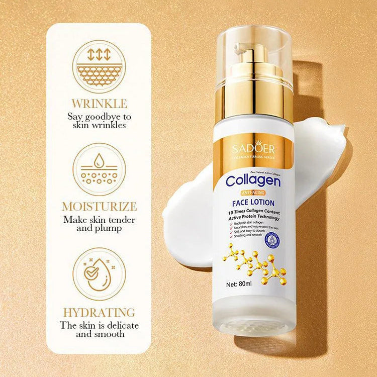 Collagen Skin Care Set – Cleanser, Essence & Face Cream for Deep Hydration