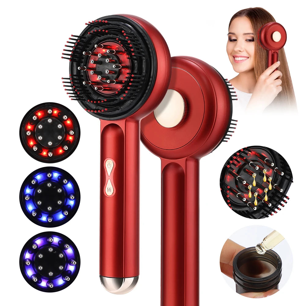 3-in-1 Electric Hair Growth Comb – Red Light Therapy & Scalp Massager