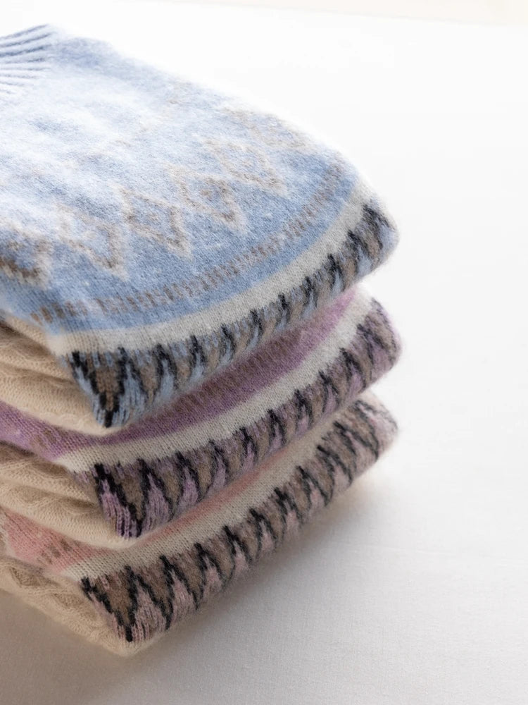Cashmere Fair Isle Jacquard Jumper – Vintage Style