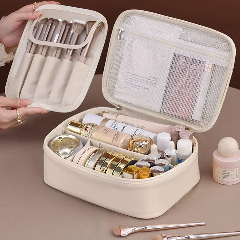 Multi-Layer Waterproof Travel Makeup Organizer for Women