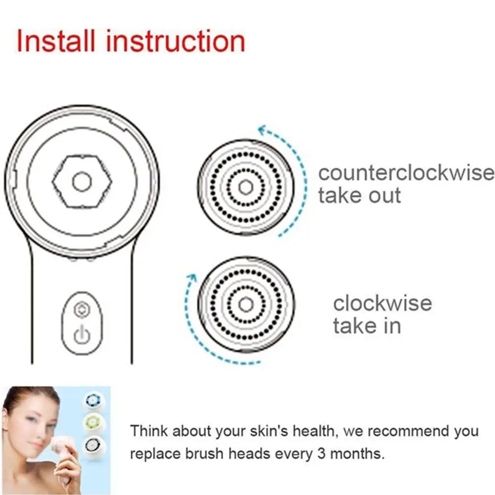 Facial Cleansing Brush Head – Replacement