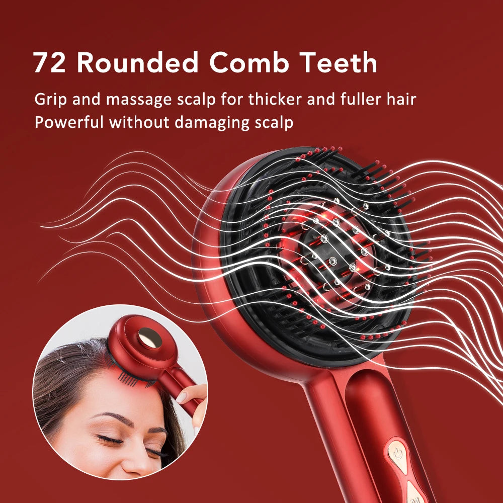 3-in-1 Electric Hair Growth Comb – Red Light Therapy & Scalp Massager