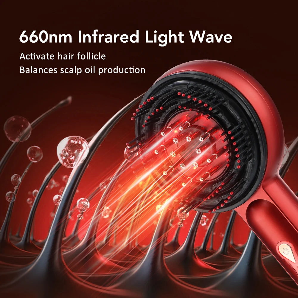 3-in-1 Electric Hair Growth Comb – Red Light Therapy & Scalp Massager