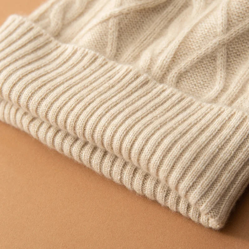 Cashmere Knit Beanie – Women’s Winter Hat