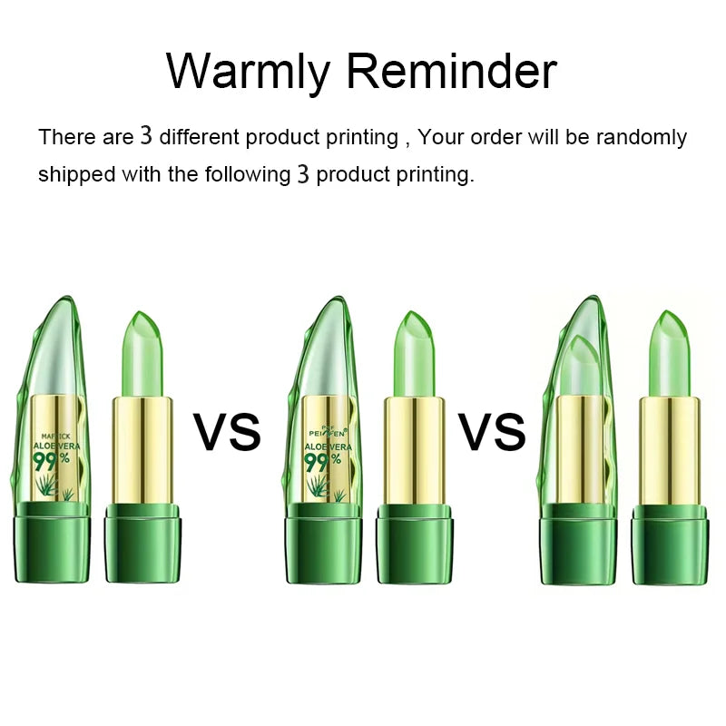 Aloe Vera Lipstick – Long-Lasting, Nourishing Lip Balm with Magic Temperature Color RIAZ EXPRESS.COM