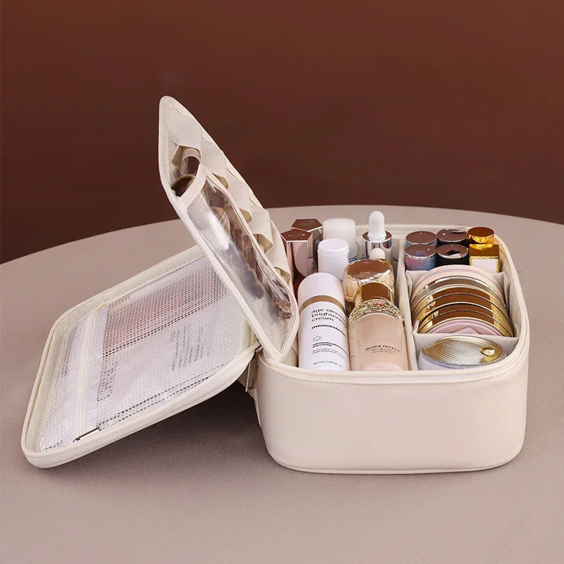 Multi-Layer Waterproof Travel Makeup Organizer for Women