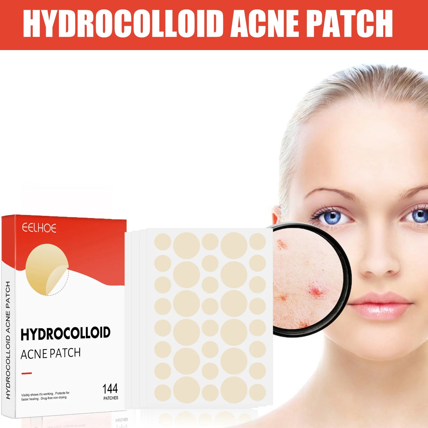Invisible Hydrocolloid Acne Patches