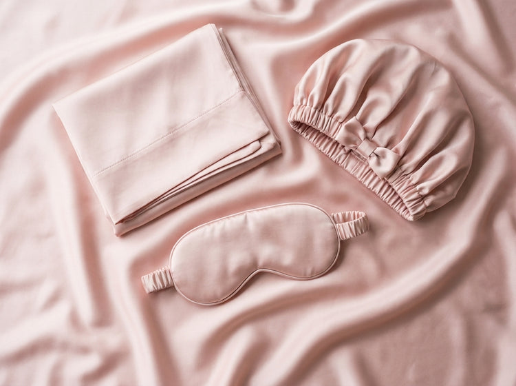 Silk Beauty collection – silk pillowcase, bonnet and sleep mask