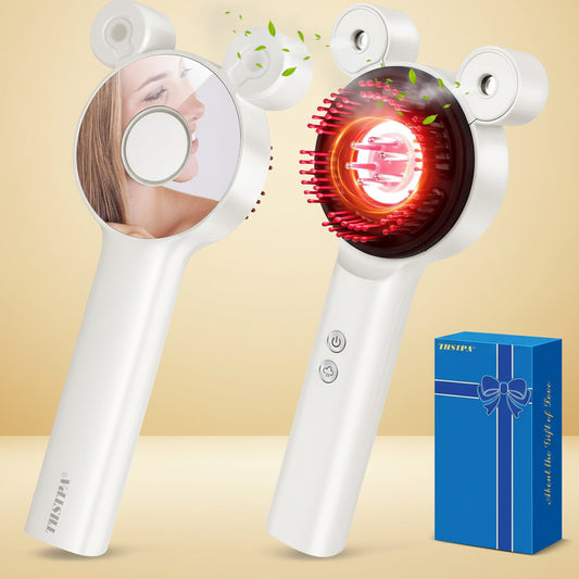 Upgraded 4 in 1 Electric Scalp Massager with Red Light Therapy for Hair Growth, Hair Oil Applicator for All Hair Types, Electric Hair Brush, Gift