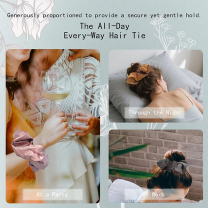 Oversized Scrunchies for Women and Girls,No Damage Large Hair Ties,For Sleeping, Parties, Weddings,3 Pcs