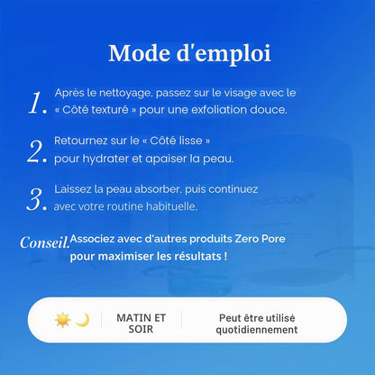 Zero Pore Pads 2.0, Tonifiants Pour Le Visage À Double Texture Pour L'Exfoliation Et Le Soin Des Pores Avec 4,5% D'Acide Lactique Aha (70 Unidades)