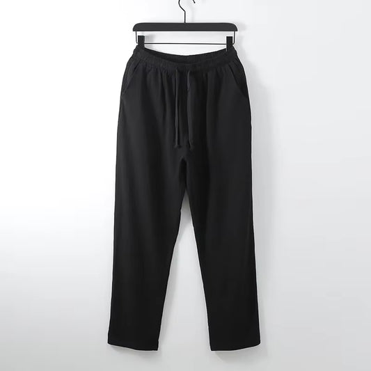 Pants Large Size Summer Men'S Cotton Tall Big Sizes Wide Leg Linen Pant Oversized Jogger Trousers Male plus Size Loose Pants Men