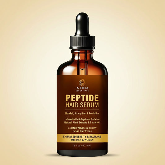 Peptide Hair Serum for Hair Growth, Frizz Control & Styling, 2 Fl Oz | Multi Peptide Serum for Hair Density, Caffeine Hair Growth Serum with Copper Peptides -