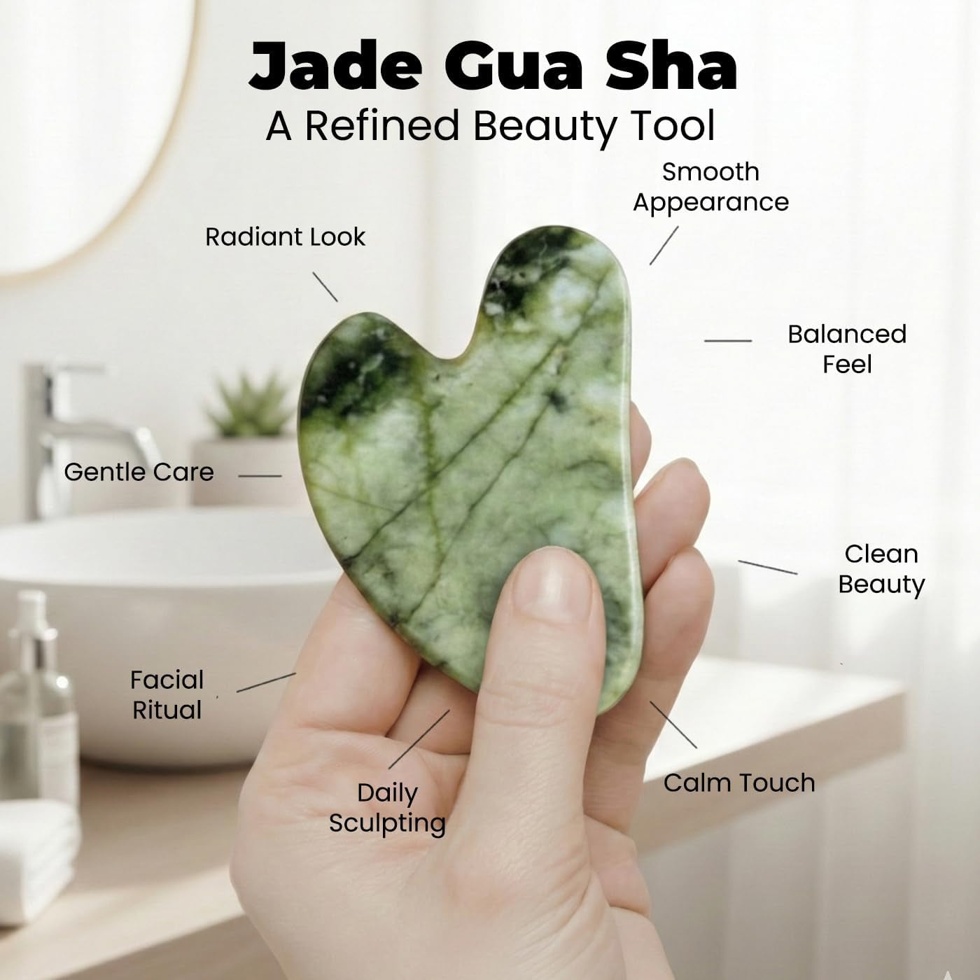 Gua Sha Facial Tools & Ice Roller for Face (Green) | Wrinkles Fine Lines Puffiness Massager Facial Self Care Gifts for Men Women
