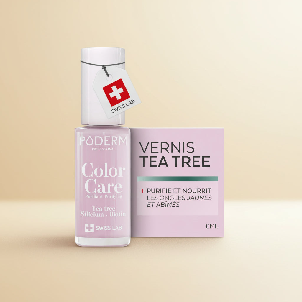 Vernis Soin Au Tea Tree - Terracotta | Swiss Lab - 8ML | Enrichis En Tea Tree, Silicium & Biotine | Purifie, Clarifie & Nourrit Les Ongles Jaunes Et Abîmés | Créé Par Une Podologue