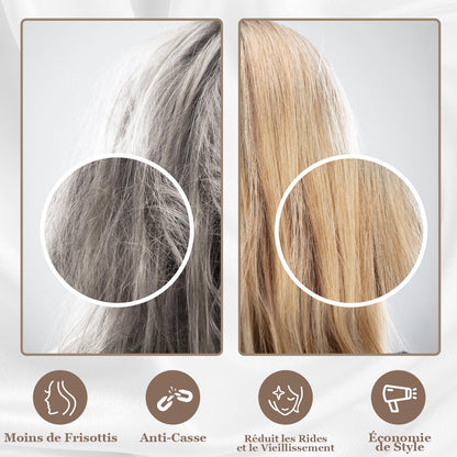 Taie Oreiller 100% Soie, 22 Momme Soie De Mûrier, Grade 6A, Taie D'Oreiller Soie Pour La Santé Des Cheveux Et De La Peau, Avec Fermeture Éclair Dissimulée (50 × 70Cm, Beige, 1 Pièce)